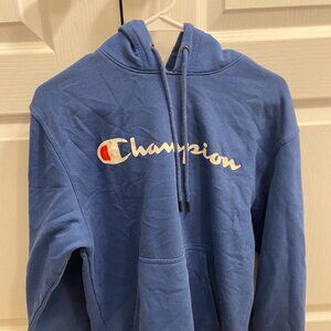 Champion Blue Hoodie Pullover Mens Small